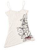 white tank top with floral