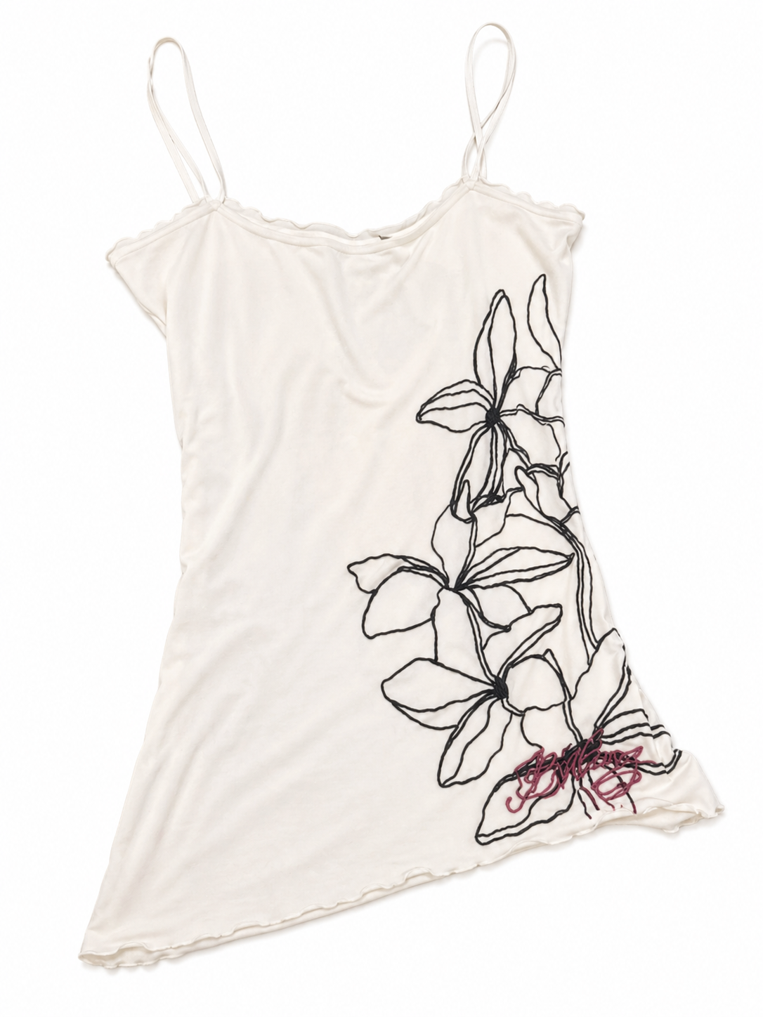 white tank top with floral