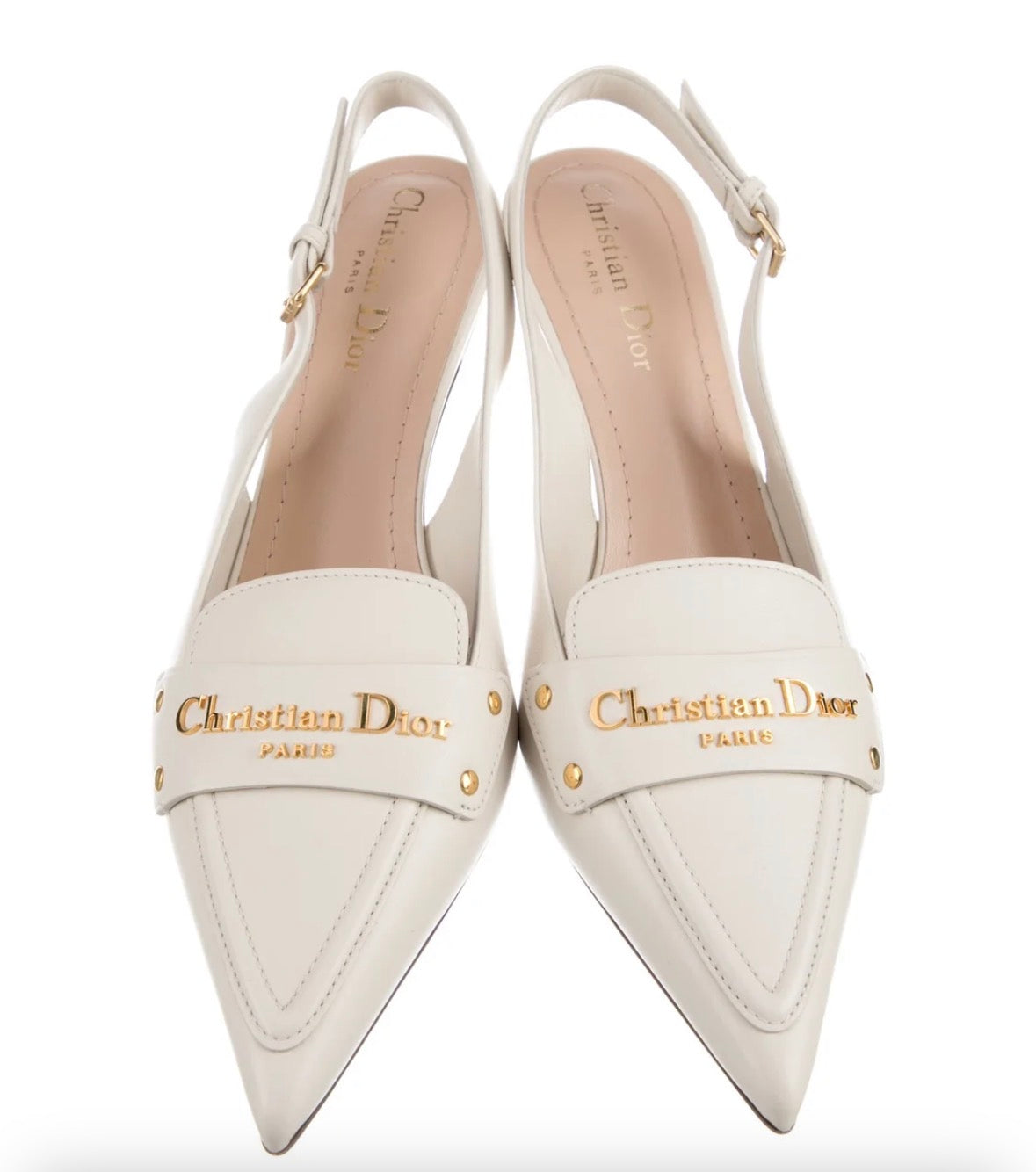Christian Dior Leather Slingback Pumps