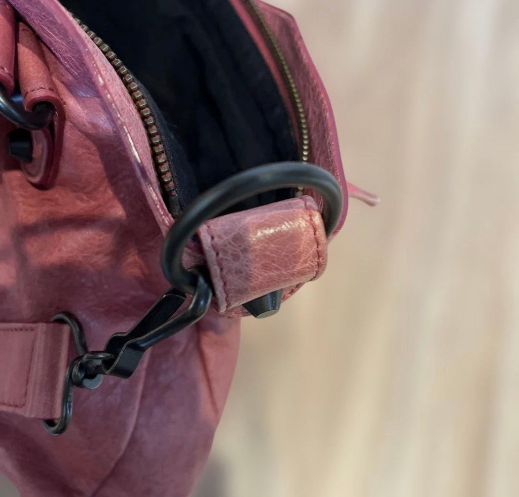 pink balenciaga city bag